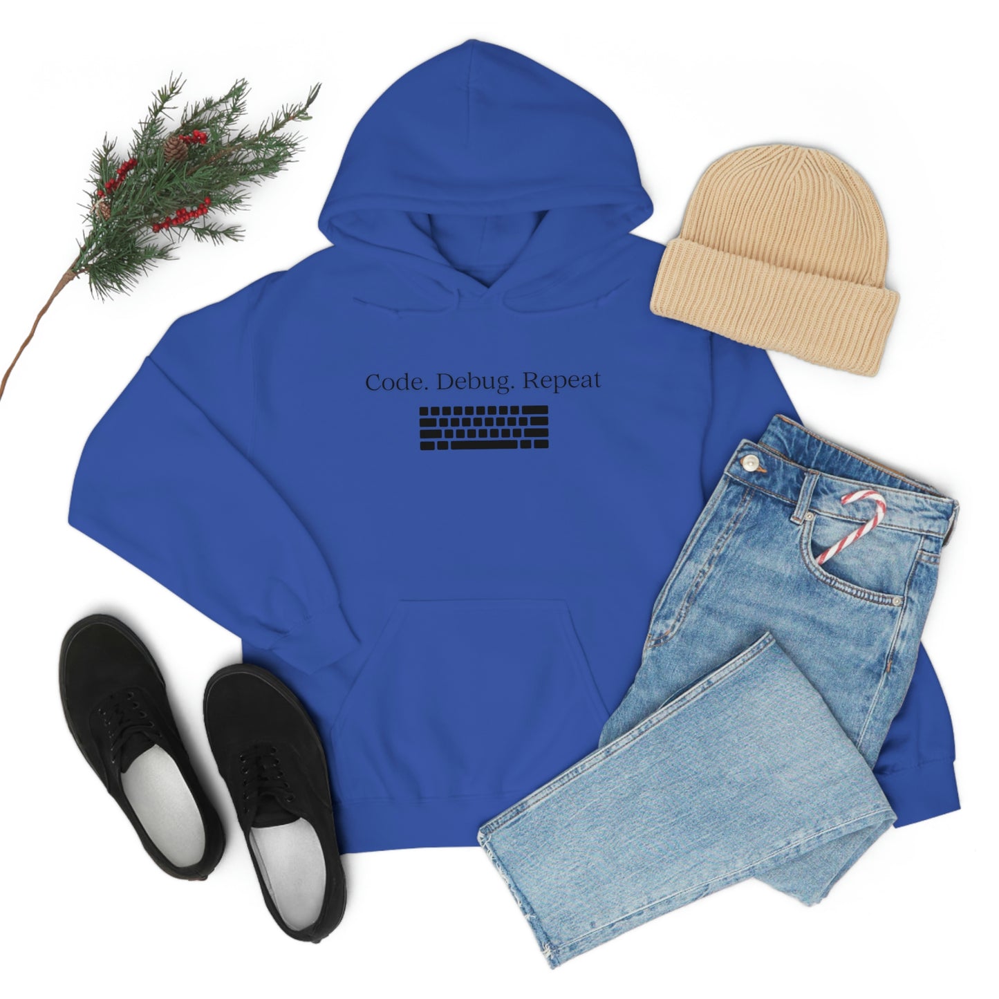 Wrap Yourself in Style and Functionality with Our Code.Debug.Repeat Unisex Heavy Blend™ Hooded Sweatshirt