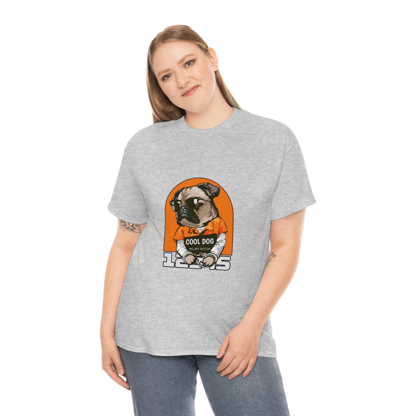 A Tee Shirt, R-Shirt for Women and Men Cool Dog Tee Unisex Heavy Cotton Tee