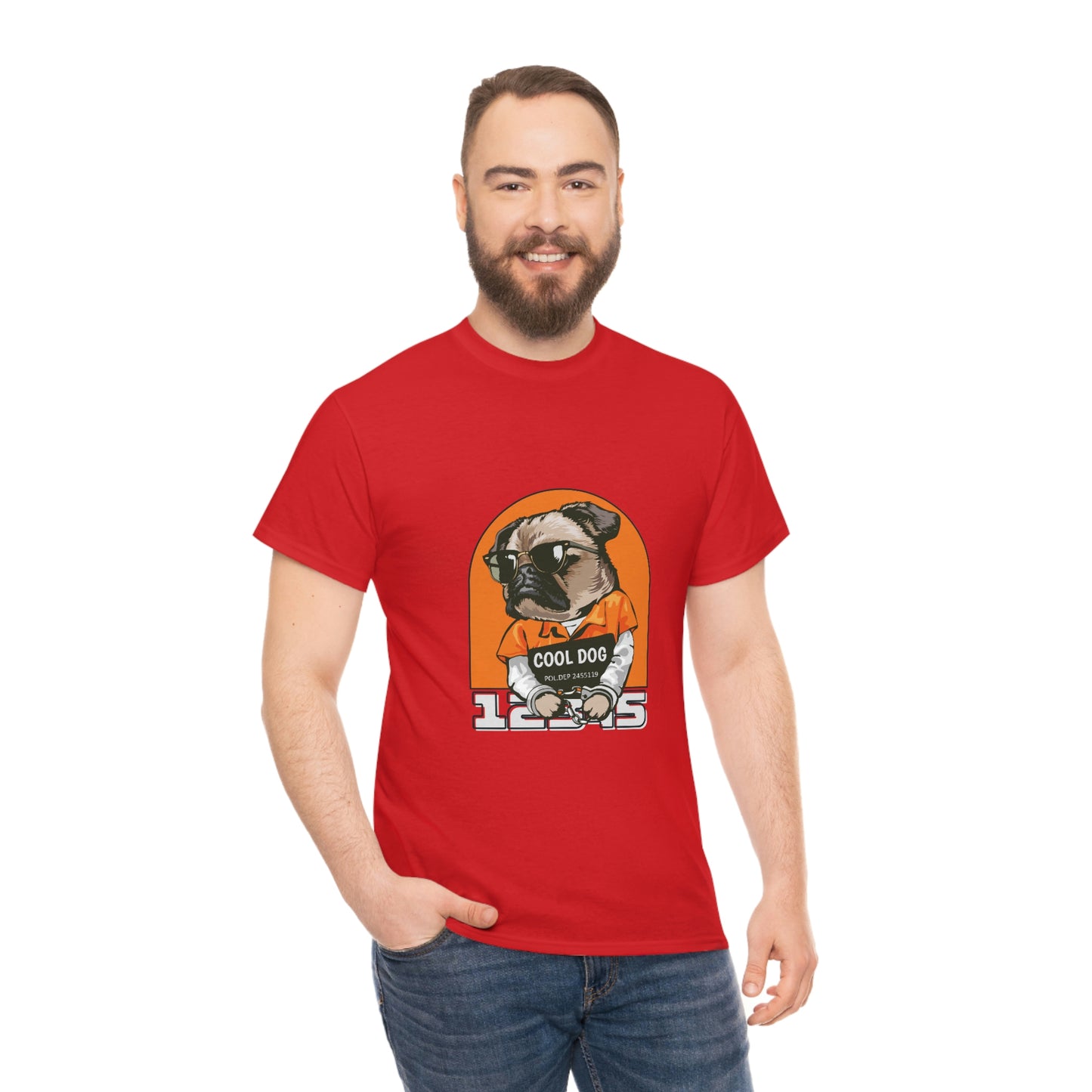 A Tee Shirt, R-Shirt for Women and Men Cool Dog Tee Unisex Heavy Cotton Tee