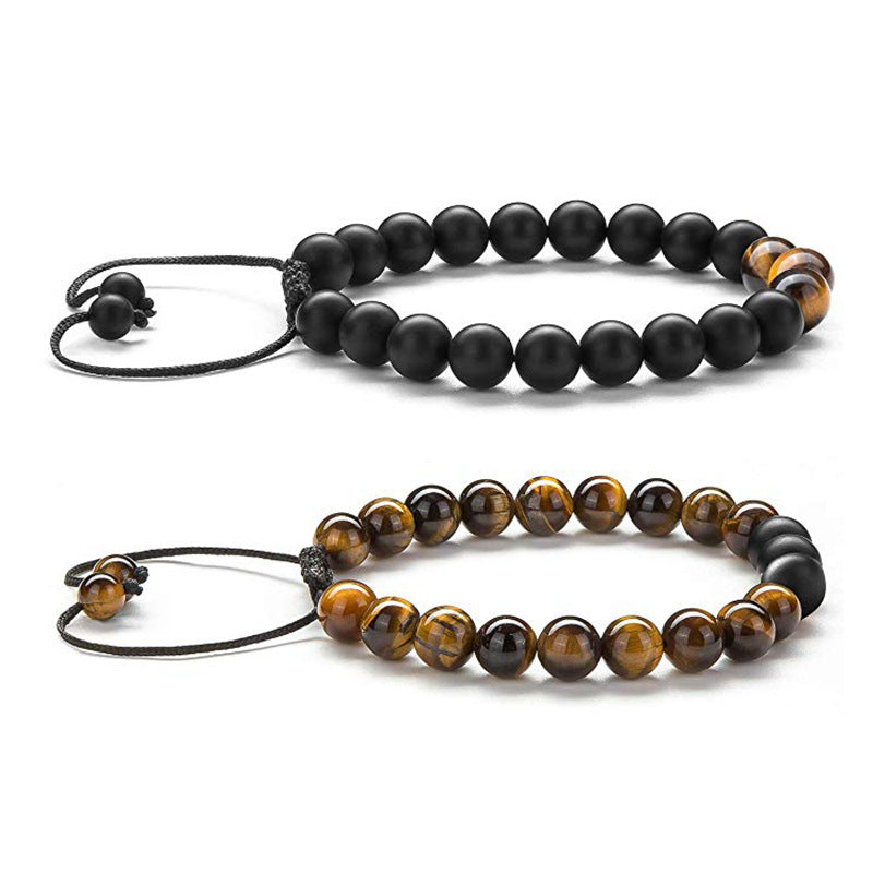 Tiger eye stone lovers Bracelet frosted jewelry