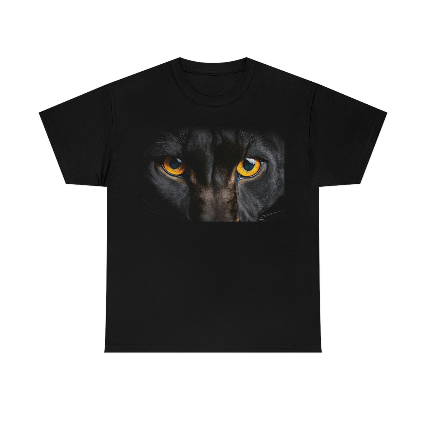 Get Noticed with Our Black Cat Eyes T-Shirt - Perfect for Cat Lovers and Those Who Love Unique Apparel!