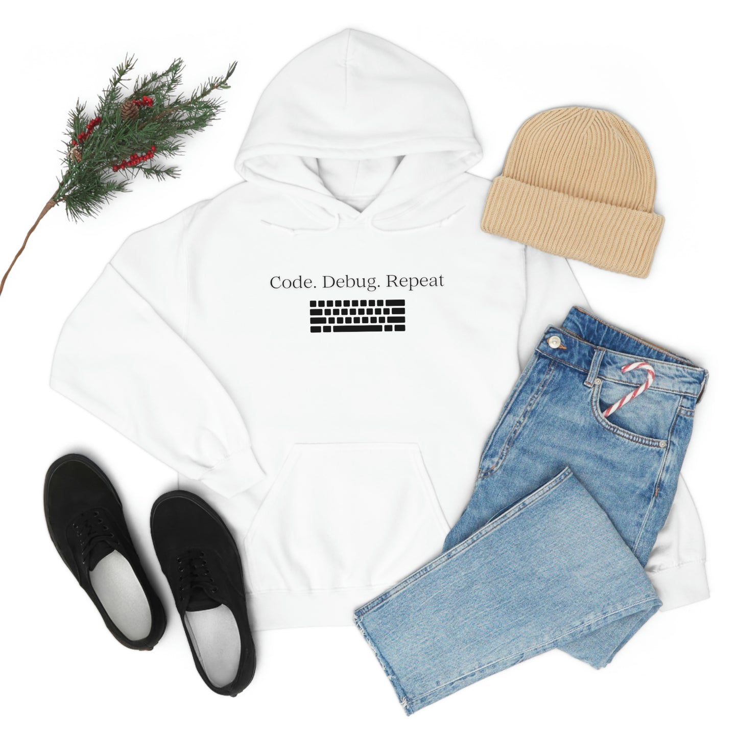 Wrap Yourself in Style and Functionality with Our Code.Debug.Repeat Unisex Heavy Blend™ Hooded Sweatshirt