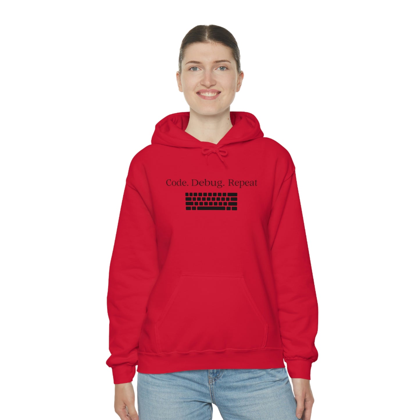 Wrap Yourself in Style and Functionality with Our Code.Debug.Repeat Unisex Heavy Blend™ Hooded Sweatshirt