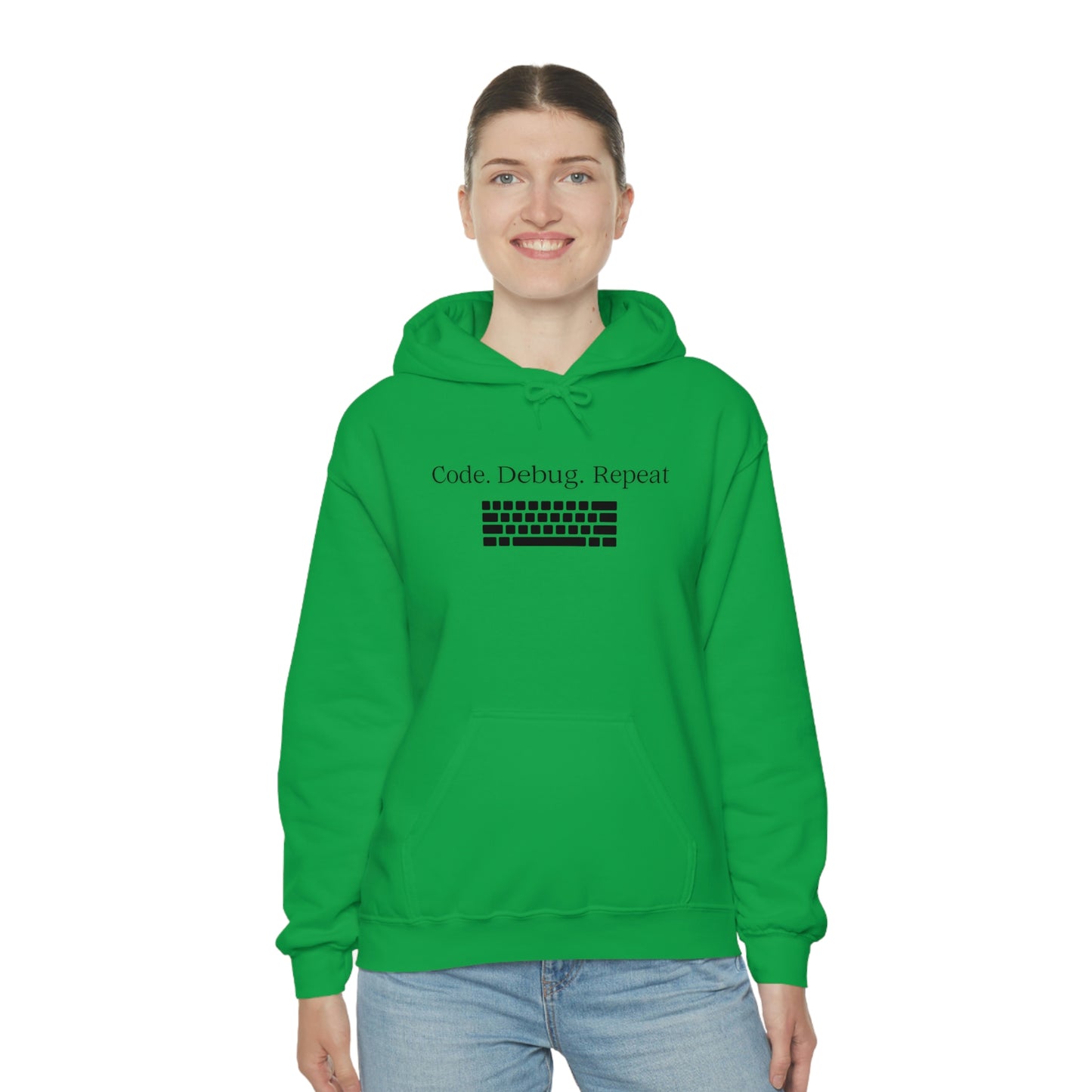 Wrap Yourself in Style and Functionality with Our Code.Debug.Repeat Unisex Heavy Blend™ Hooded Sweatshirt