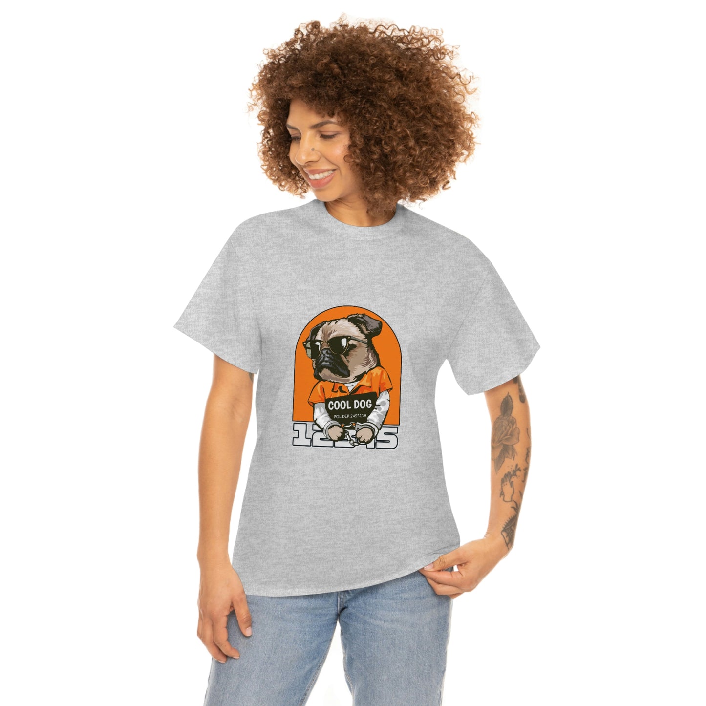 A Tee Shirt, R-Shirt for Women and Men Cool Dog Tee Unisex Heavy Cotton Tee