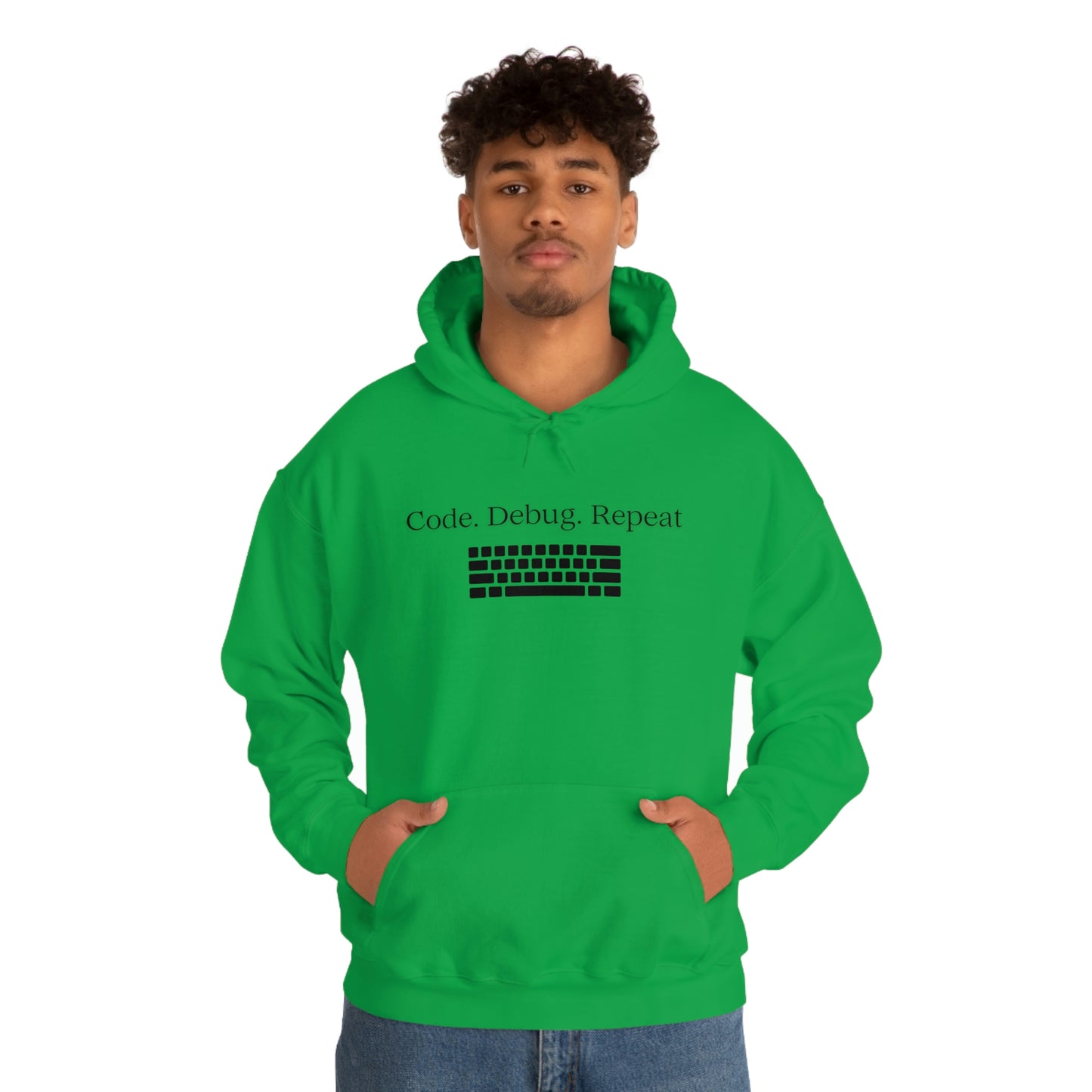 Wrap Yourself in Style and Functionality with Our Code.Debug.Repeat Unisex Heavy Blend™ Hooded Sweatshirt