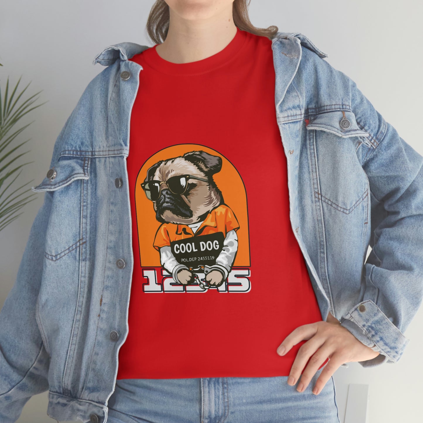 A Tee Shirt, R-Shirt for Women and Men Cool Dog Tee Unisex Heavy Cotton Tee