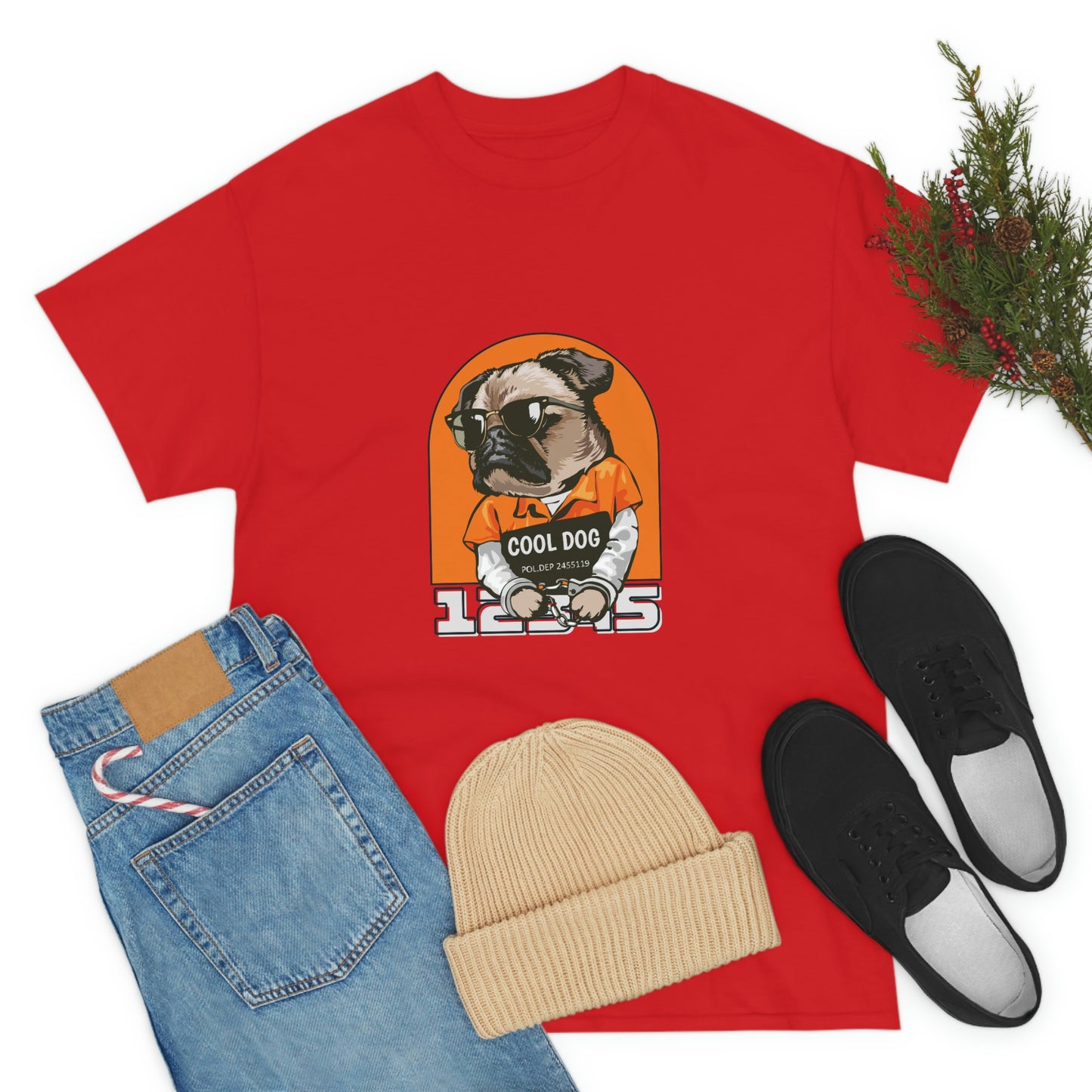 A Tee Shirt, R-Shirt for Women and Men Cool Dog Tee Unisex Heavy Cotton Tee