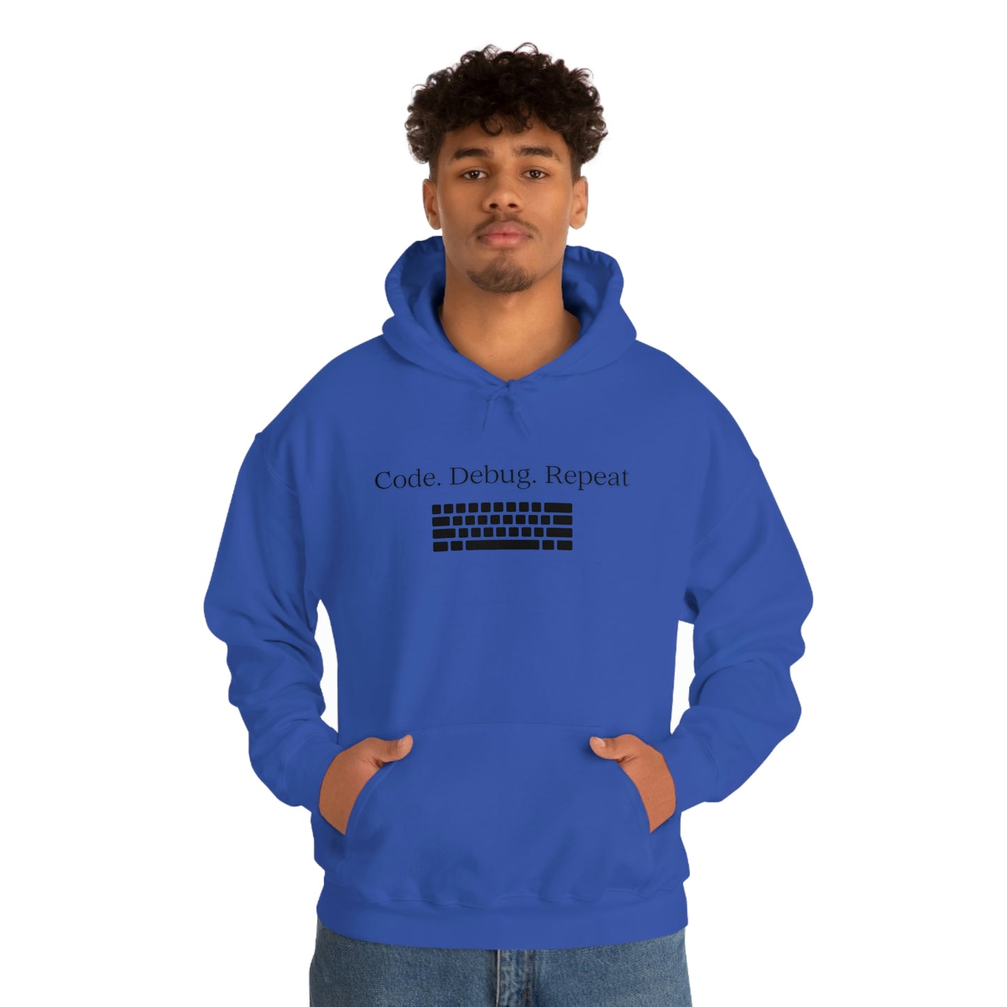 Wrap Yourself in Style and Functionality with Our Code.Debug.Repeat Unisex Heavy Blend™ Hooded Sweatshirt