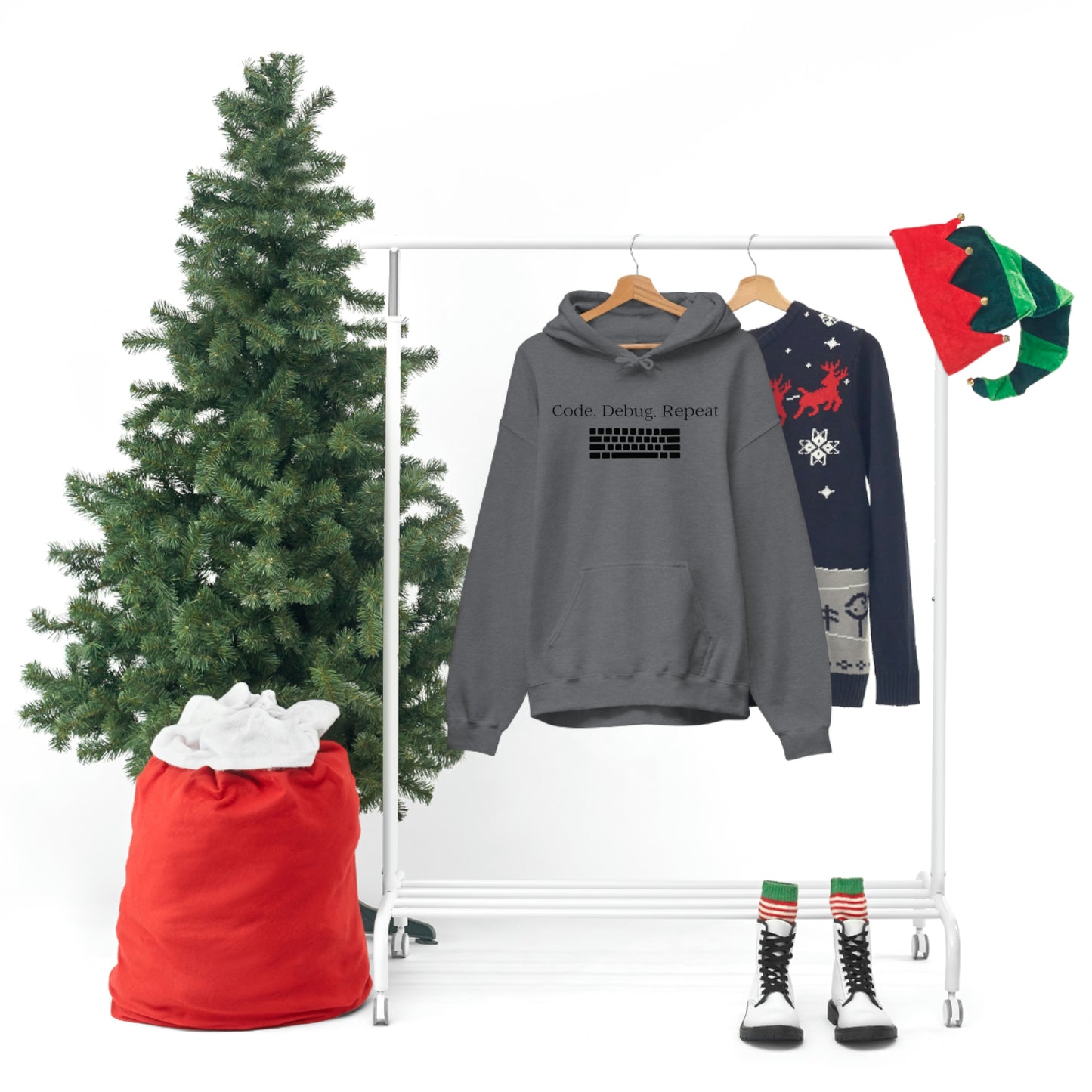 Wrap Yourself in Style and Functionality with Our Code.Debug.Repeat Unisex Heavy Blend™ Hooded Sweatshirt