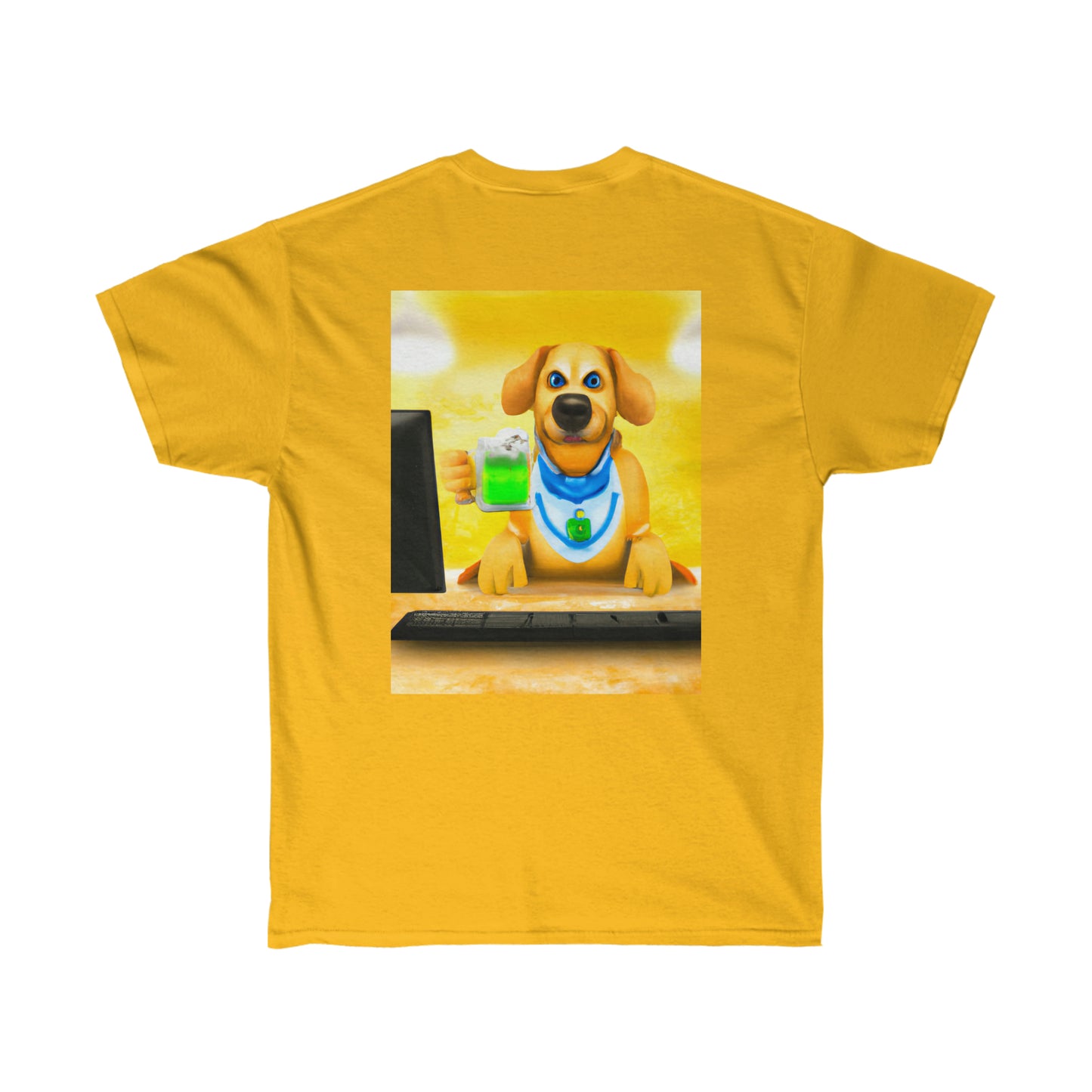 A Comfortable Tee Dog Drinking Beer Unisex Ultra Cotton Tee