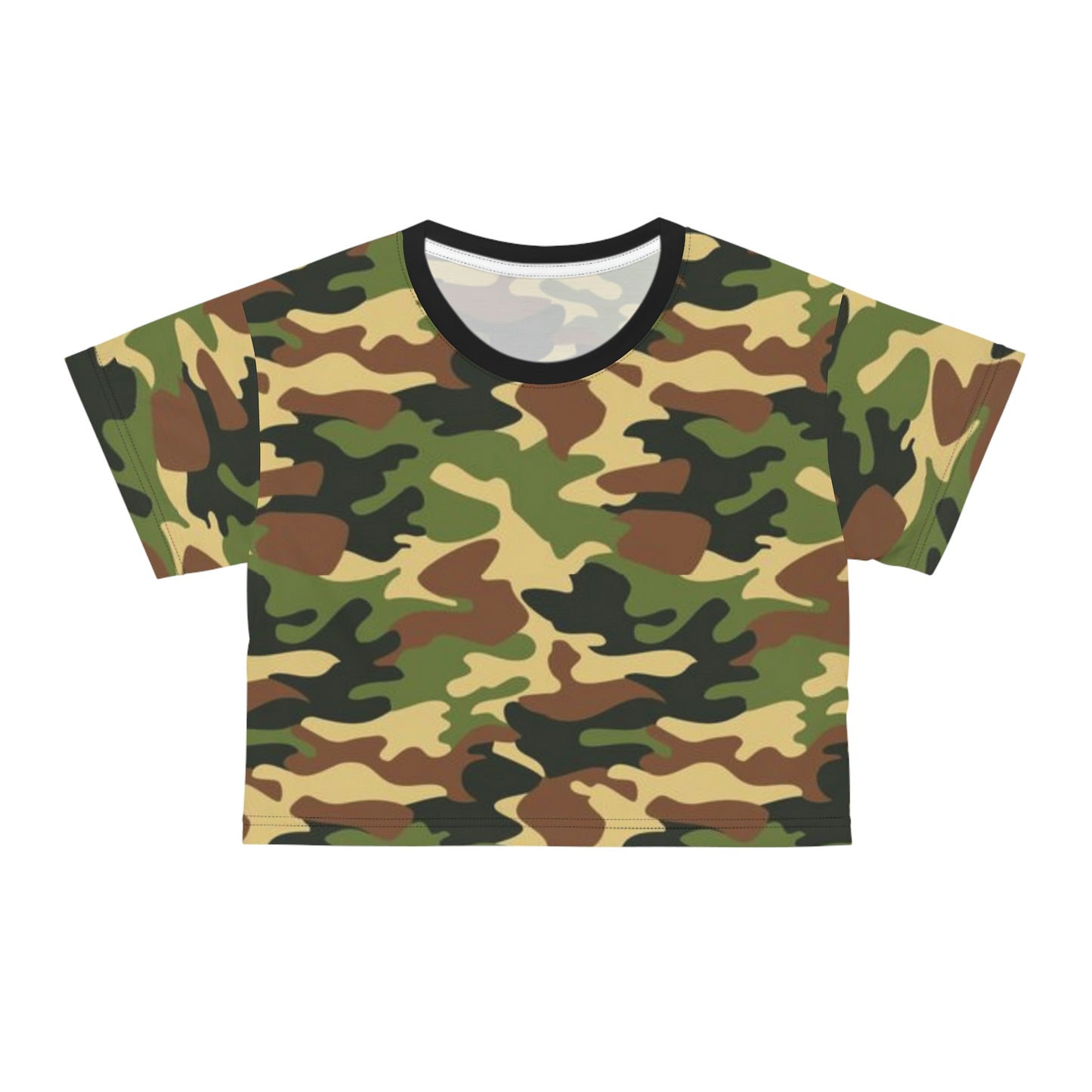 Copy of Women army camouflage Pattern Short Sleeve Shirt Crop Tee