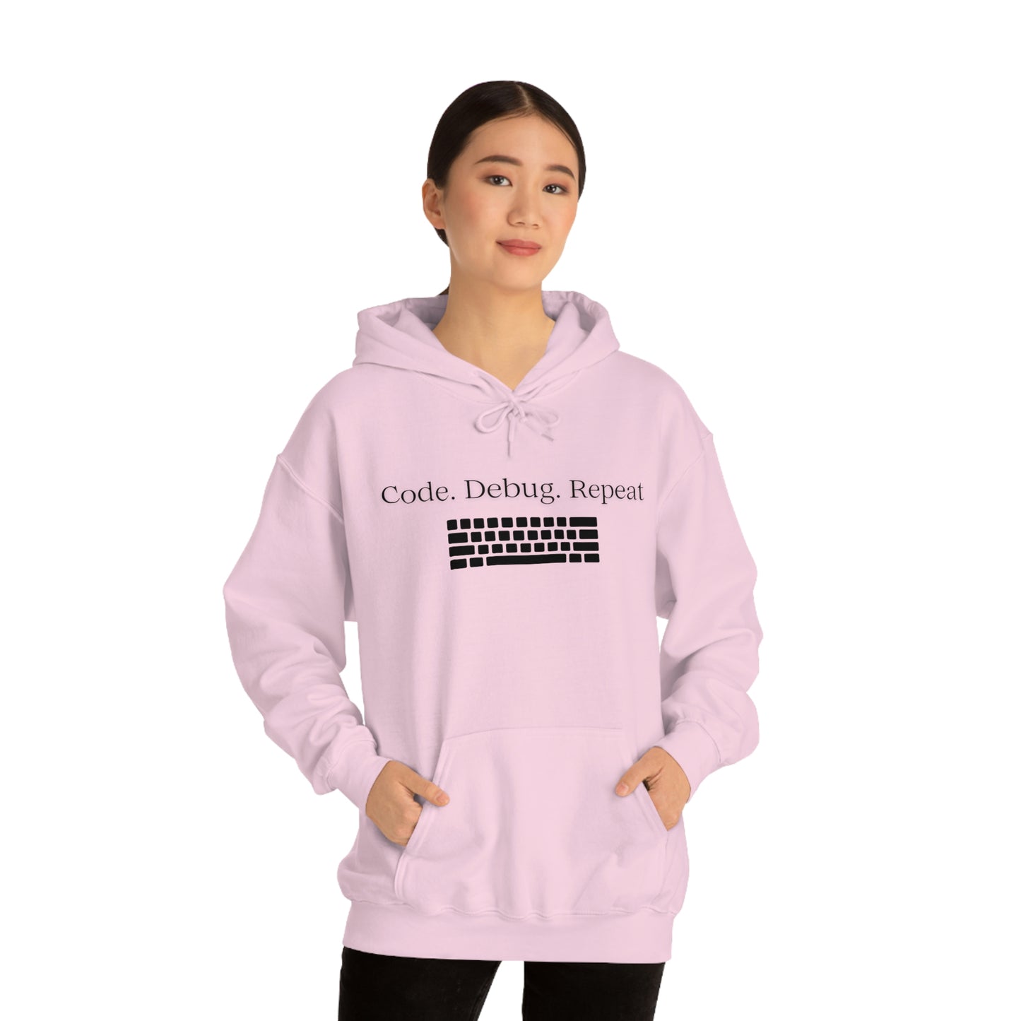 Wrap Yourself in Style and Functionality with Our Code.Debug.Repeat Unisex Heavy Blend™ Hooded Sweatshirt