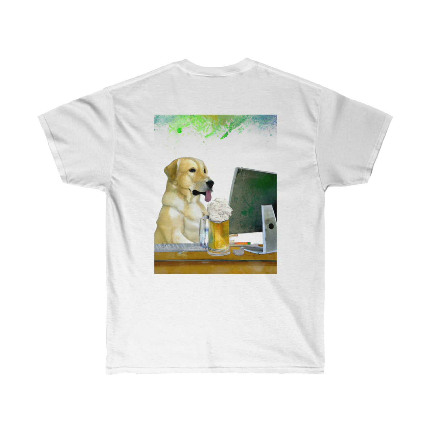 A Comfortable Tee Dog Drinking Beer Unisex Ultra Cotton Tee