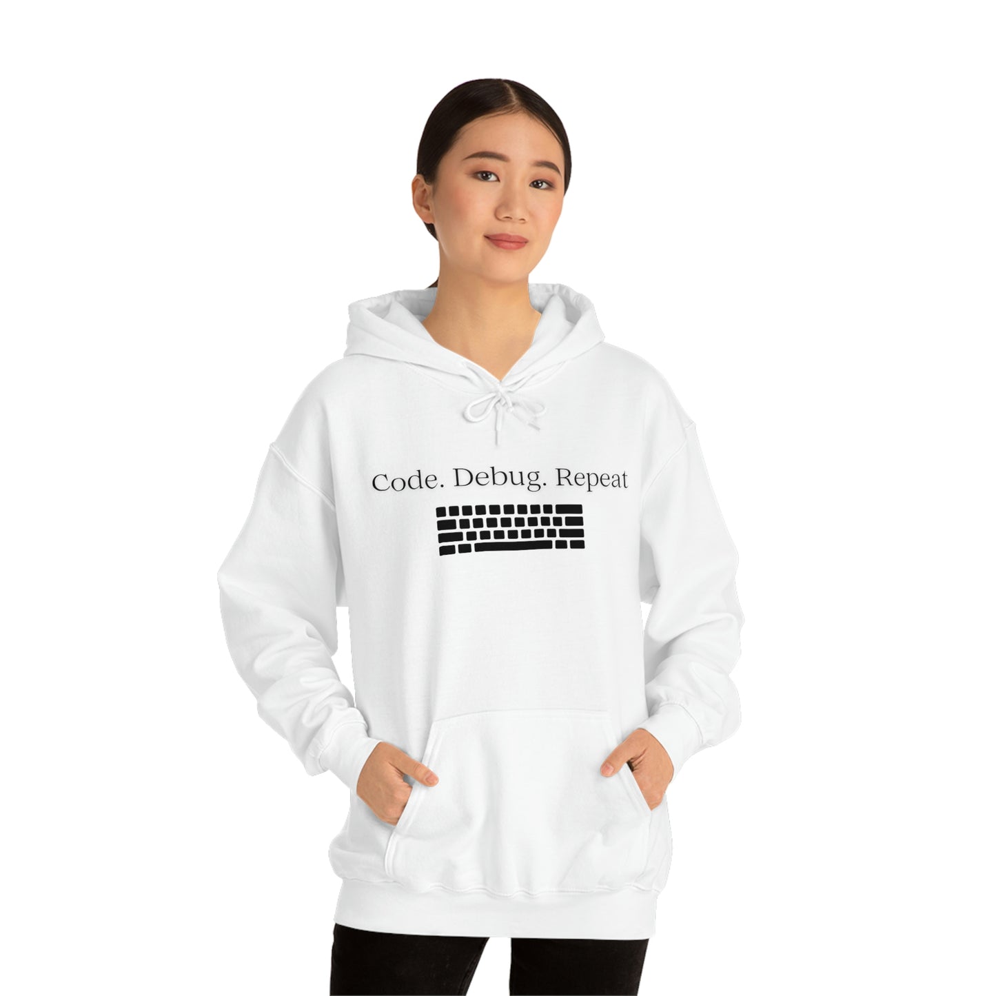 Wrap Yourself in Style and Functionality with Our Code.Debug.Repeat Unisex Heavy Blend™ Hooded Sweatshirt