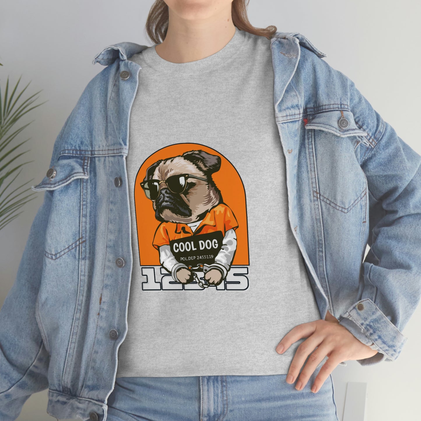 A Tee Shirt, R-Shirt for Women and Men Cool Dog Tee Unisex Heavy Cotton Tee