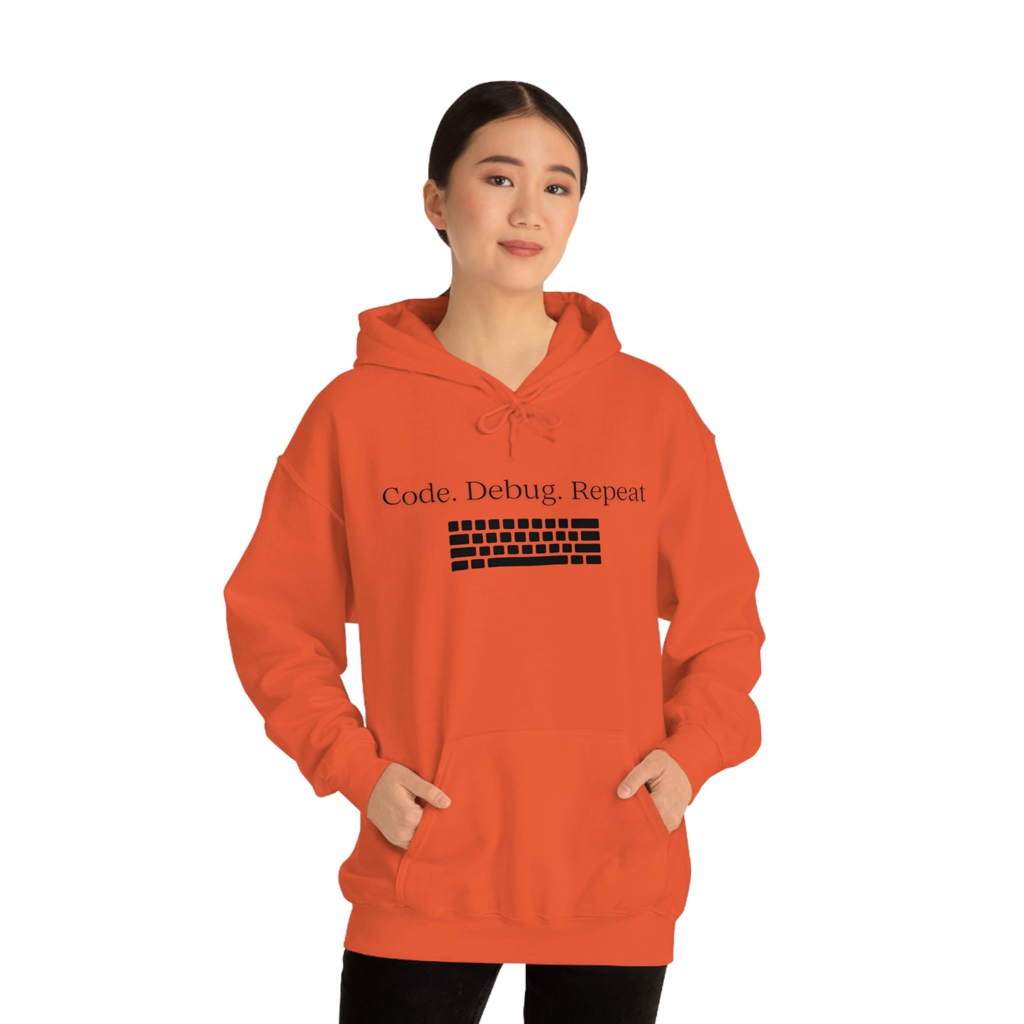 Wrap Yourself in Style and Functionality with Our Code.Debug.Repeat Unisex Heavy Blend™ Hooded Sweatshirt