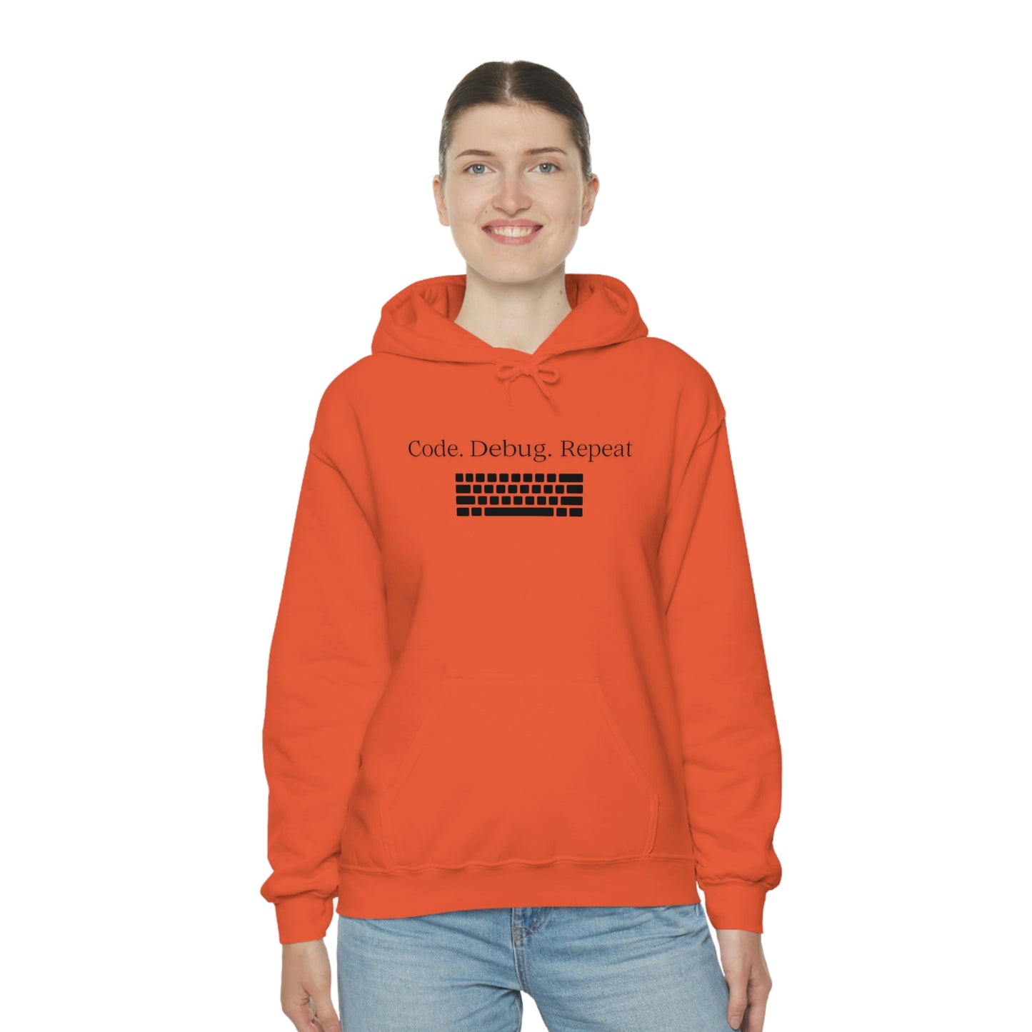Wrap Yourself in Style and Functionality with Our Code.Debug.Repeat Unisex Heavy Blend™ Hooded Sweatshirt