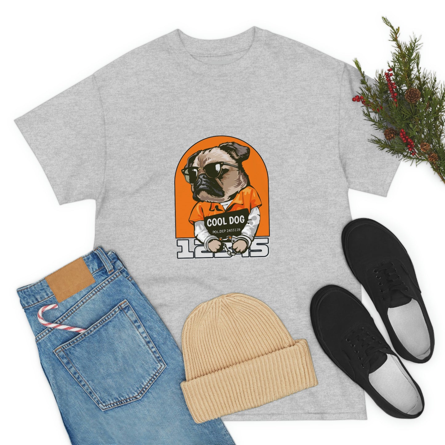 A Tee Shirt, R-Shirt for Women and Men Cool Dog Tee Unisex Heavy Cotton Tee