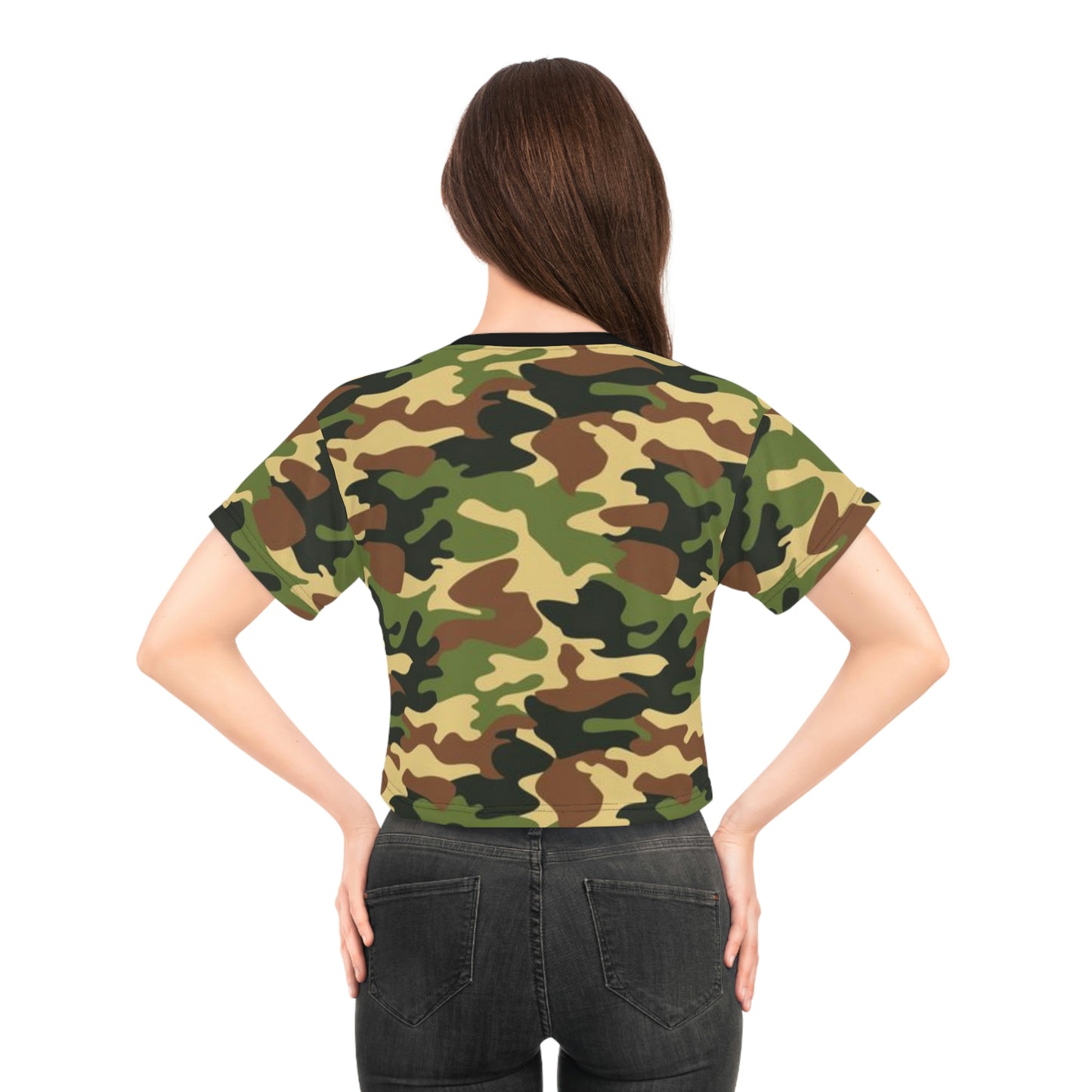 Copy of Women army camouflage Pattern Short Sleeve Shirt Crop Tee