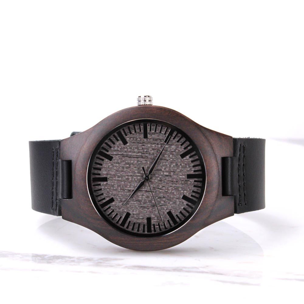 A great Timeless Elegance: The Engraved Wooden Watch - The Perfect Gift for Your Special Guy's Bold Style and Everyday