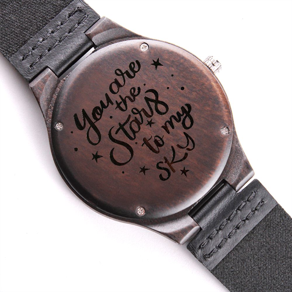 A great Timeless Elegance: The Engraved Wooden Watch - The Perfect Gift for Your Special Guy's Bold Style and Everyday