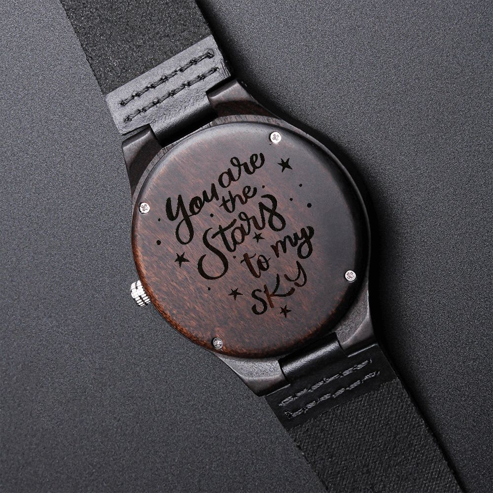 A great Timeless Elegance: The Engraved Wooden Watch - The Perfect Gift for Your Special Guy's Bold Style and Everyday