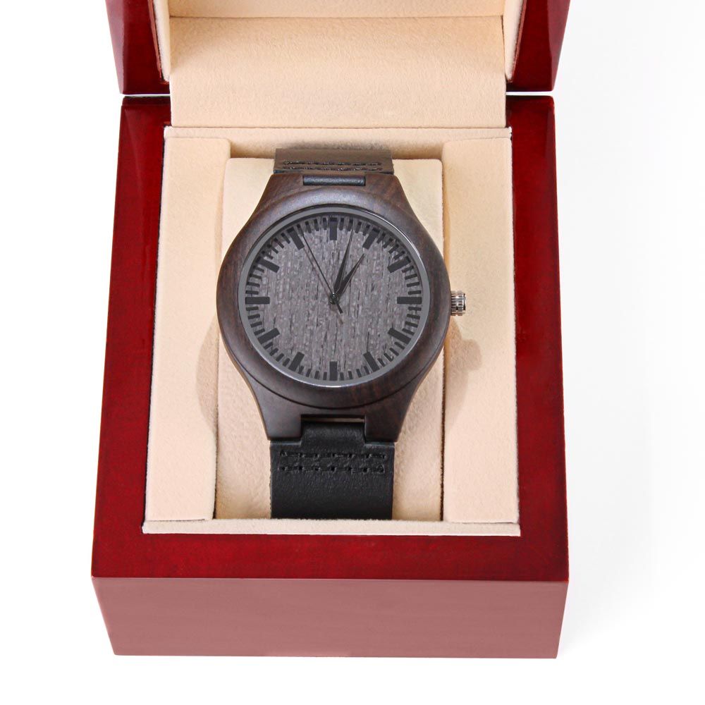 A great Timeless Elegance: The Engraved Wooden Watch - The Perfect Gift for Your Special Guy's Bold Style and Everyday