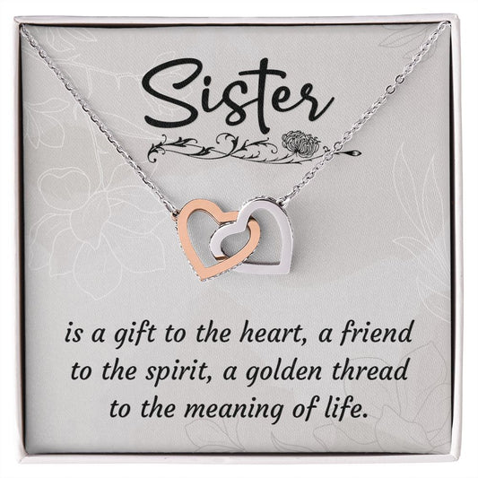 To My Sister: A Heartfelt Gift of Strong Roots Jewelry Set with Tree of Life Mini Heart Pendant Necklace in Sterling Silver - Perfect for Sister Birthday, Sister-In-Law Gift and Best Friend