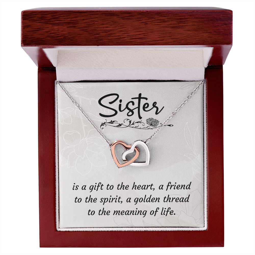 To My Sister: A Heartfelt Gift of Strong Roots Jewelry Set with Tree of Life Mini Heart Pendant Necklace in Sterling Silver - Perfect for Sister Birthday, Sister-In-Law Gift and Best Friend