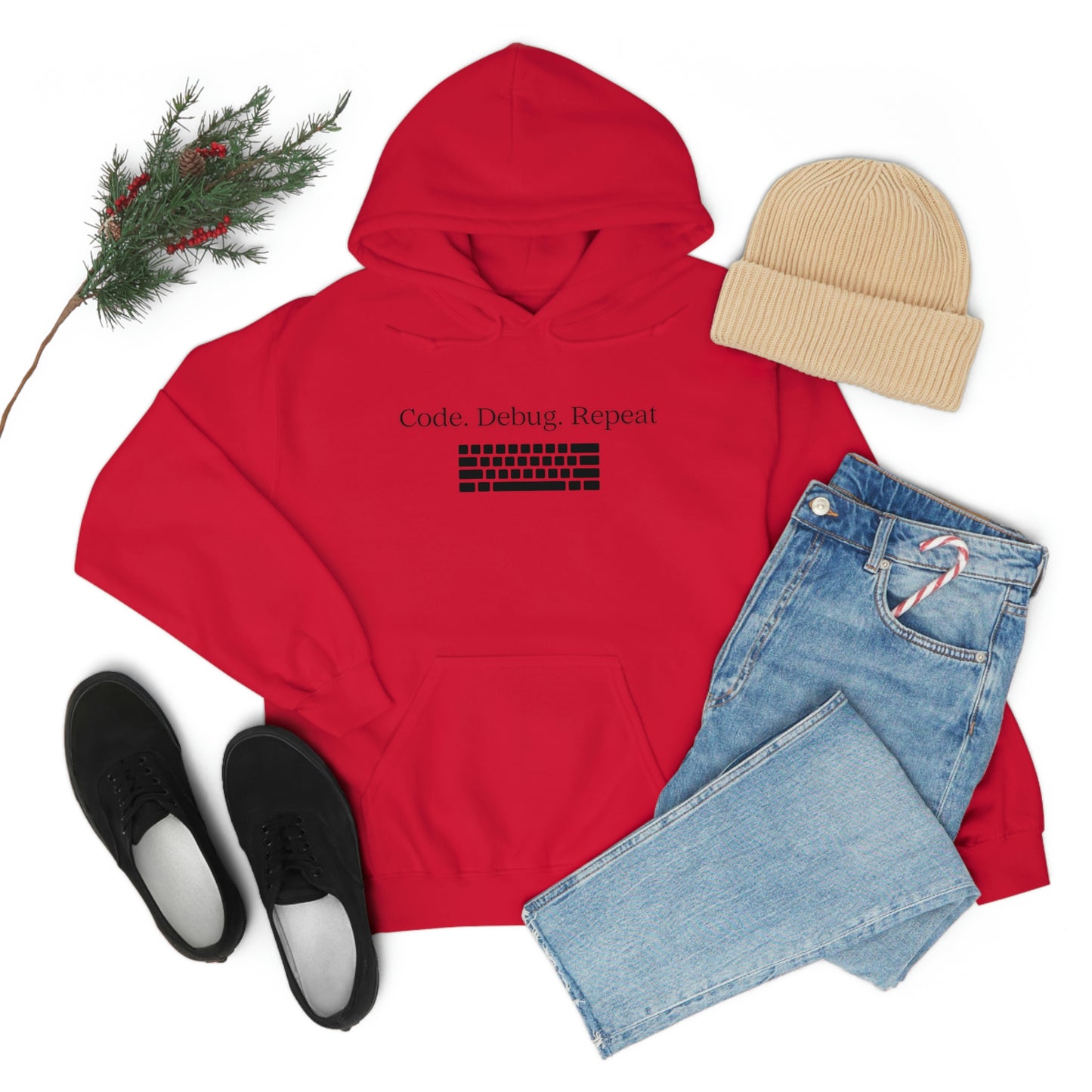 Wrap Yourself in Style and Functionality with Our Code.Debug.Repeat Unisex Heavy Blend™ Hooded Sweatshirt