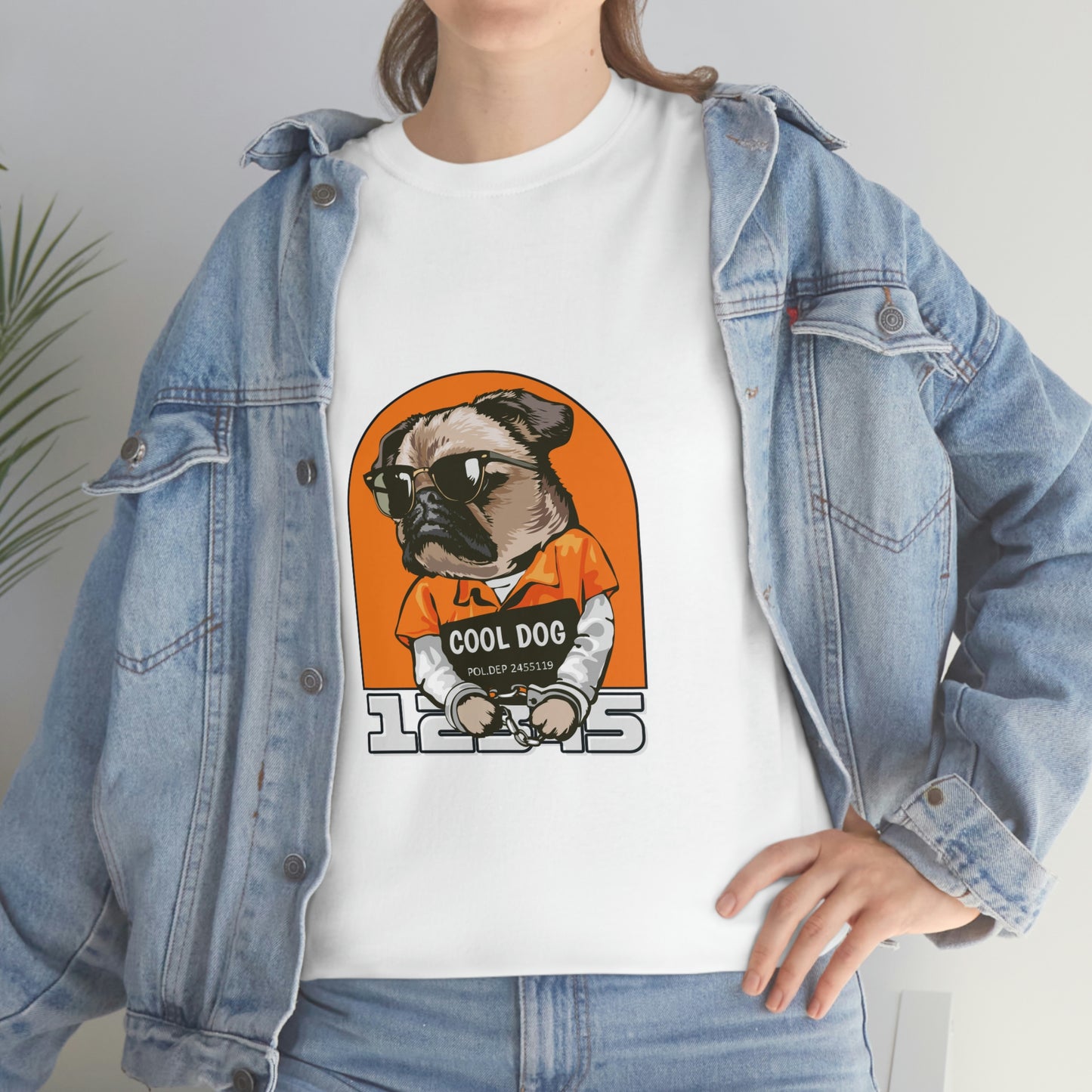 A Tee Shirt, R-Shirt for Women and Men Cool Dog Tee Unisex Heavy Cotton Tee