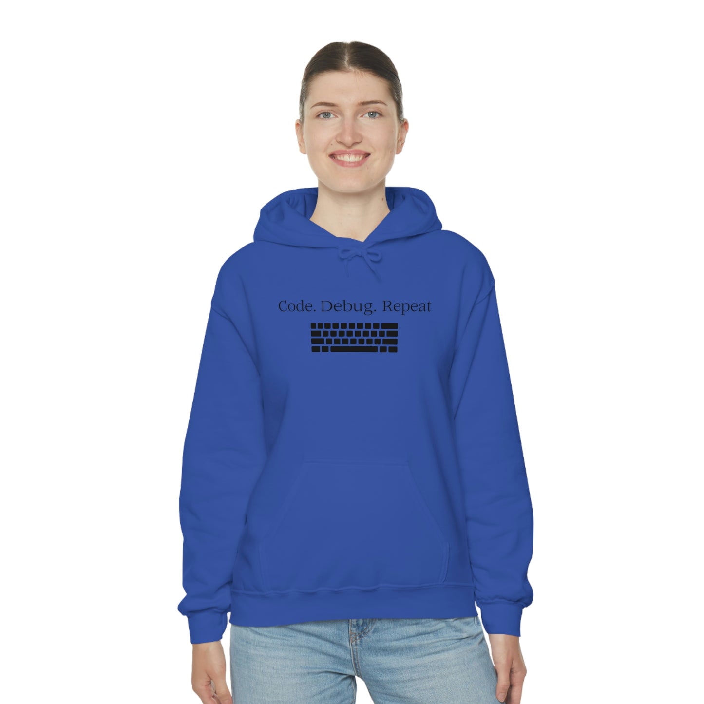 Wrap Yourself in Style and Functionality with Our Code.Debug.Repeat Unisex Heavy Blend™ Hooded Sweatshirt
