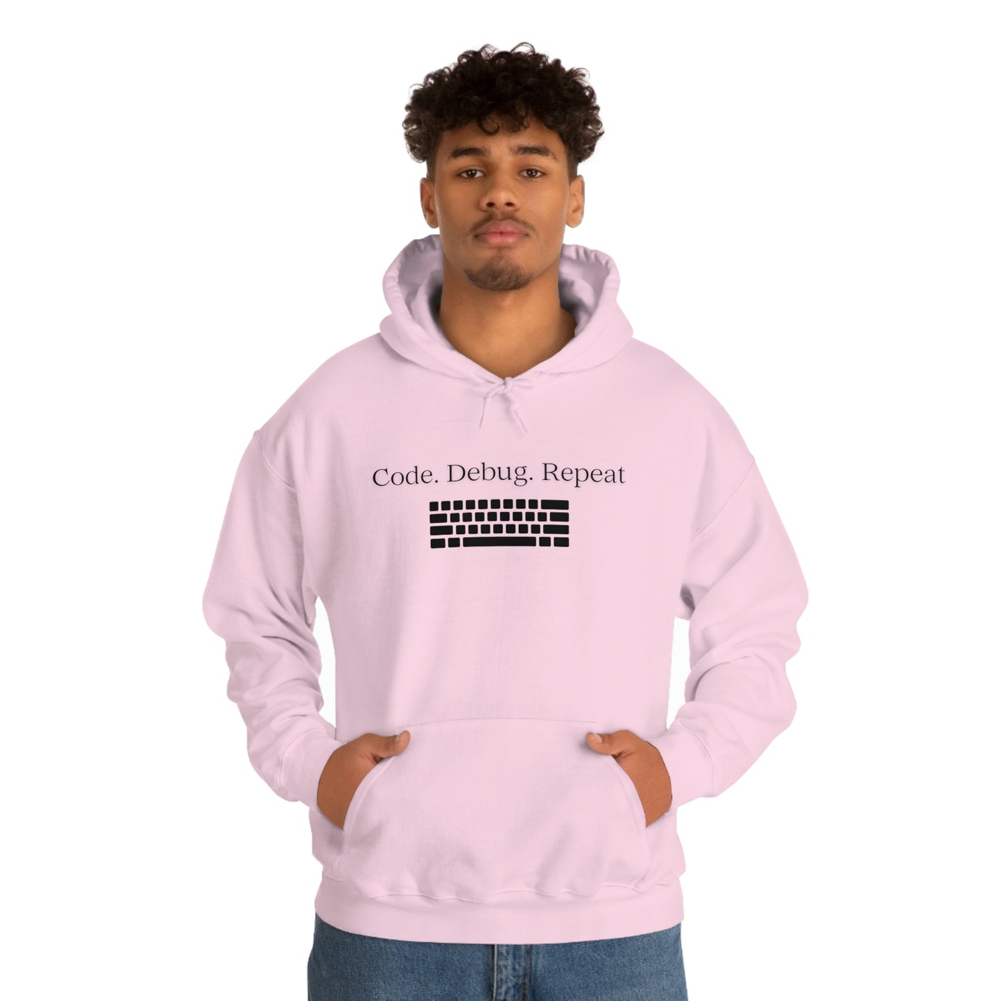 Wrap Yourself in Style and Functionality with Our Code.Debug.Repeat Unisex Heavy Blend™ Hooded Sweatshirt
