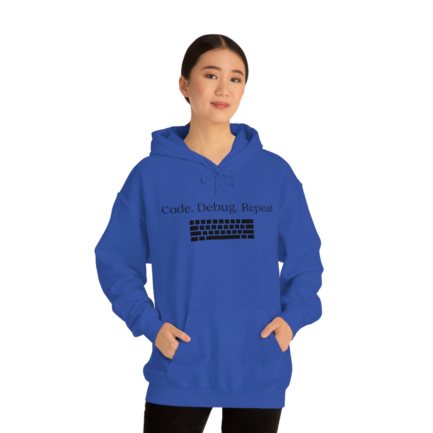 Wrap Yourself in Style and Functionality with Our Code.Debug.Repeat Unisex Heavy Blend™ Hooded Sweatshirt