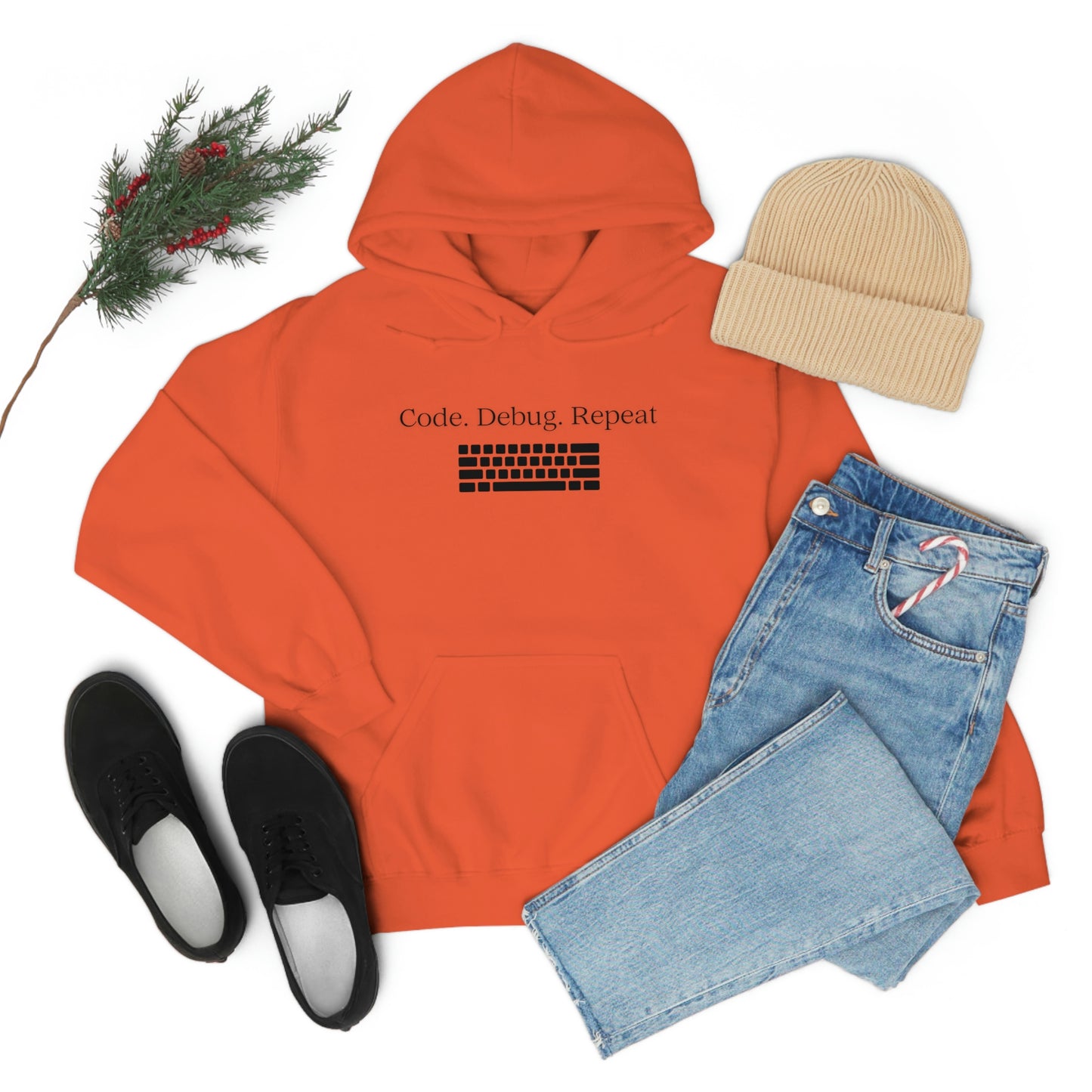 Wrap Yourself in Style and Functionality with Our Code.Debug.Repeat Unisex Heavy Blend™ Hooded Sweatshirt