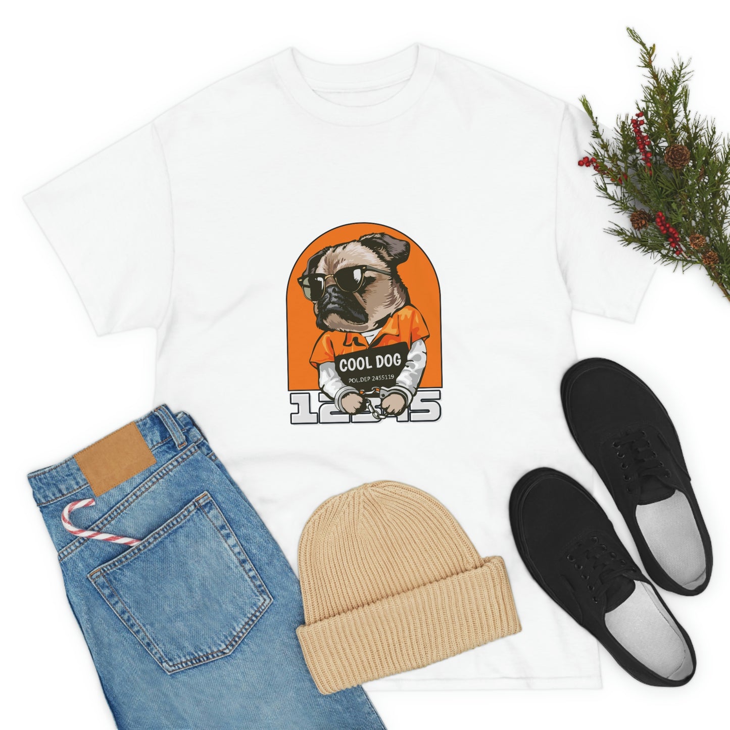 A Tee Shirt, R-Shirt for Women and Men Cool Dog Tee Unisex Heavy Cotton Tee