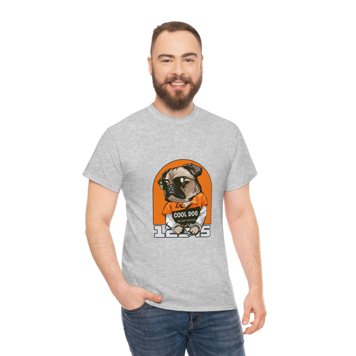 A Tee Shirt, R-Shirt for Women and Men Cool Dog Tee Unisex Heavy Cotton Tee